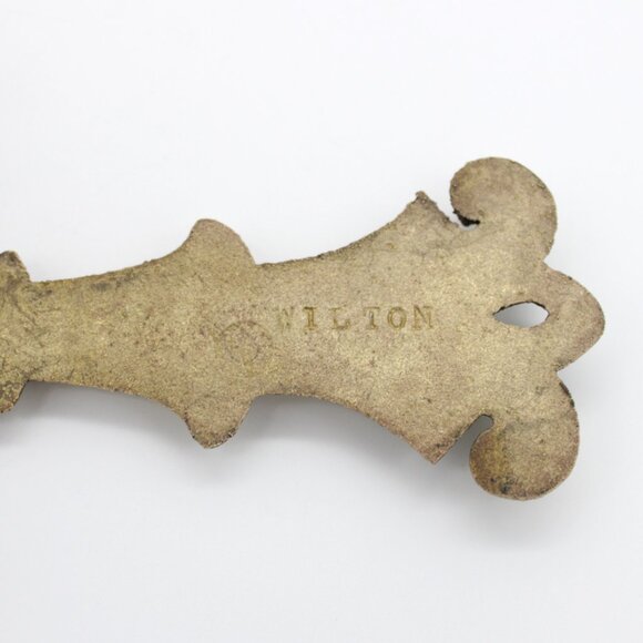 Vintage Wilton 8.5" Brass Trivet, Pot Holder - Picture 8 of 9